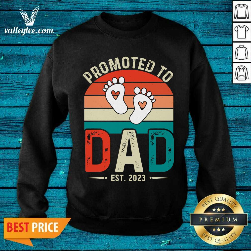 Promoted To Dad Est 2023 Vintage Shirt - Image 3