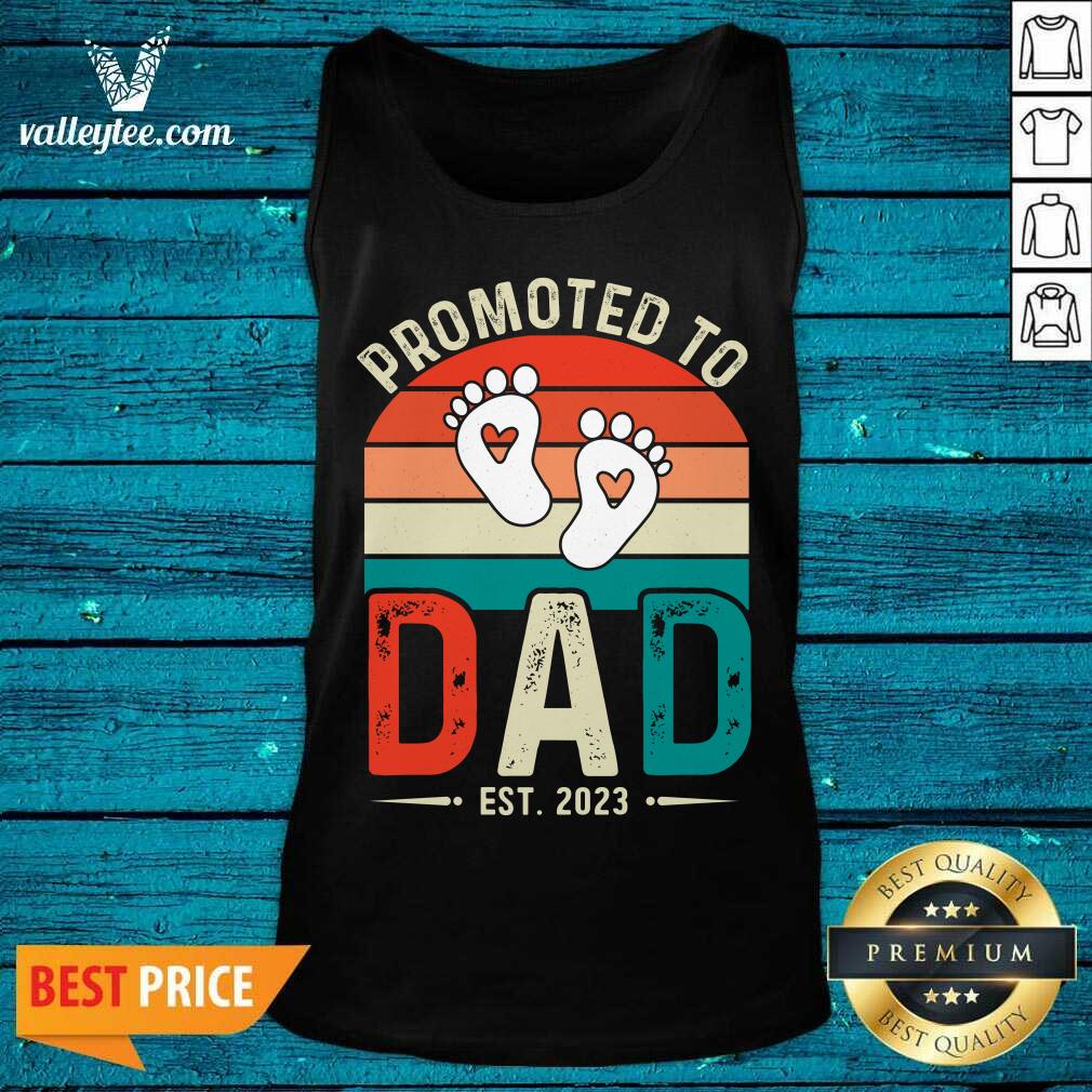 Promoted To Dad Est 2023 Vintage Shirt - Image 2