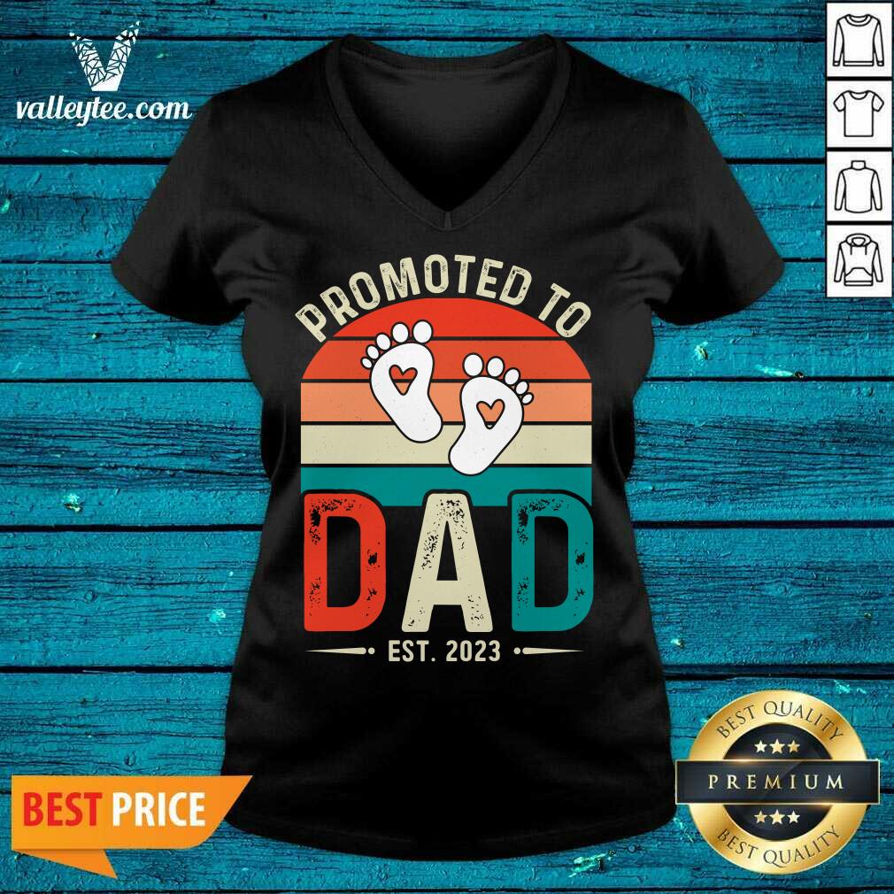 Promoted To Dad Est 2023 Vintage Shirt - Image 5