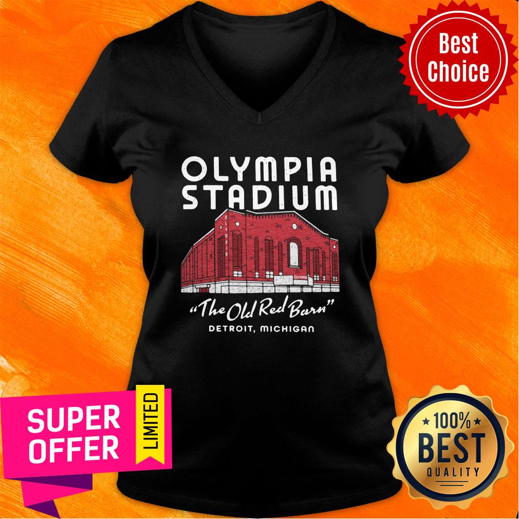 Top Olympia Stadium The Old Red Barn Detroit Michigan Shirt - Image 3