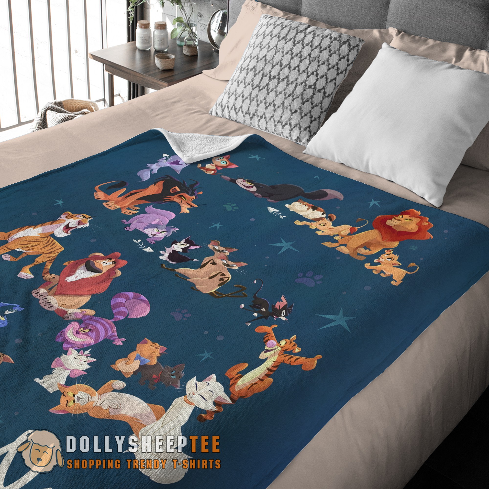 Perfect Cute Disney Cartoon All Cats Character Blanket Fleece Customized Blanket - Image 3