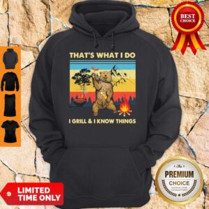 Alternative view of Official Bear That’s What I Do I Grill & I Know Things Vintage Shirt