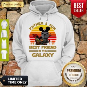Alternative view of The Mandalorian And Baby Yoda Father And Son Best Friend In The Galaxy Vintage Shirt