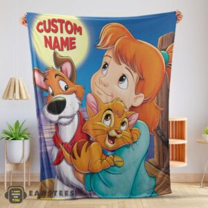 Good Disney Oliver & Company Jenny Foxworth Oliver Dodger Blanket Fleece Customized Blanket