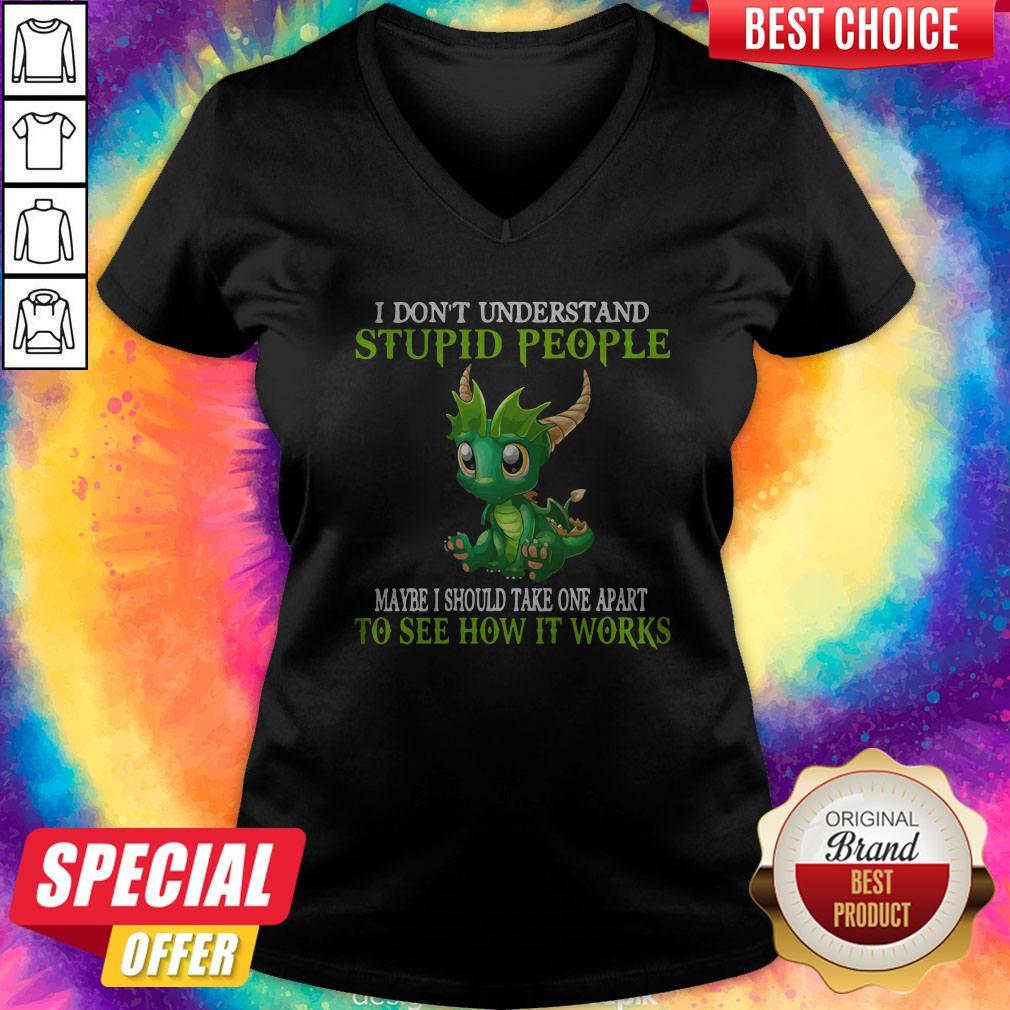 I Don’t Understand Stupid People Maybe I Should Take One Apart To See How It Works Dragon Shirt - Image 2