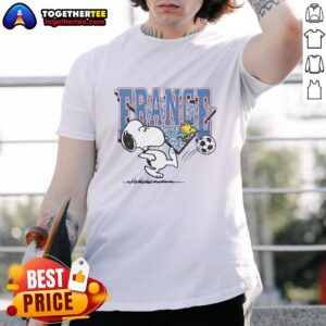 Top Peanuts Snoopy X France Soccer T-Shirt