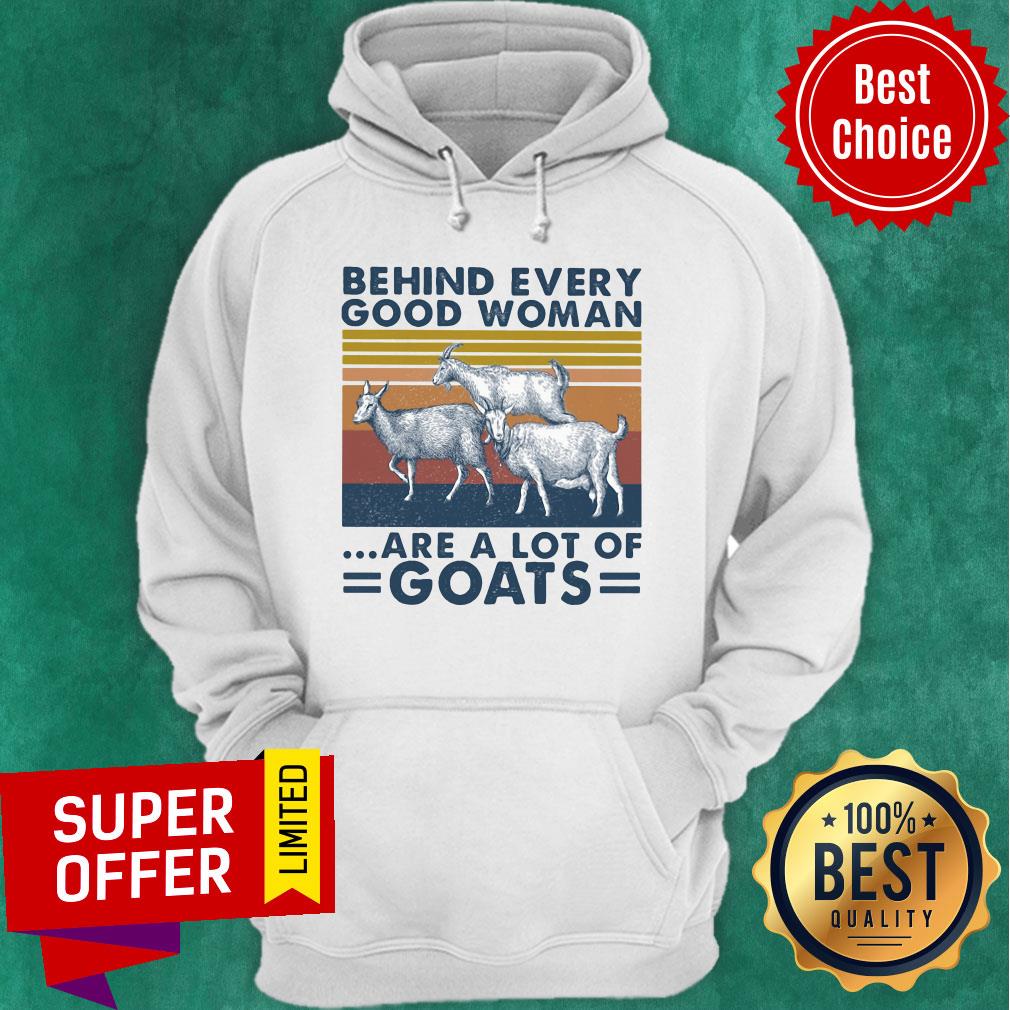 Premium Behind Every Good Woman Are A Lot Of Goats Vintage Retro Shirt - Image 3