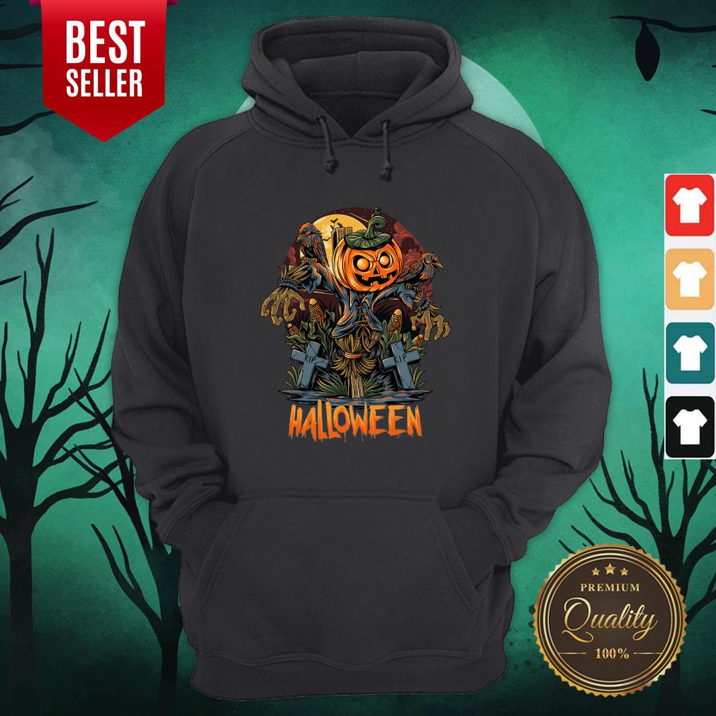 Scarecrow Pumpkins Halloween Shirt - Image 3