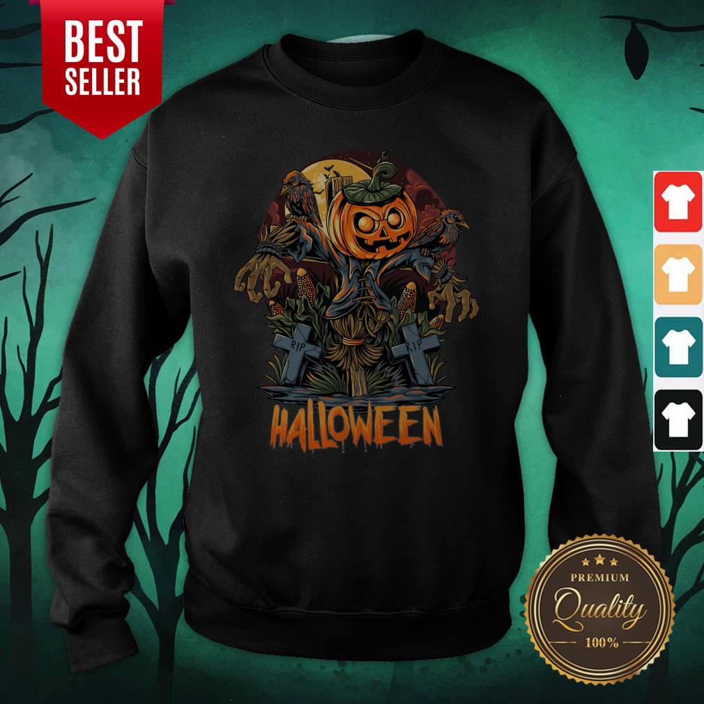 Scarecrow Pumpkins Halloween Shirt - Image 2