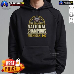 Alternative view of Official 2026 NCAA Men's Basketball National Champions Michigan Wolverines Shirt
