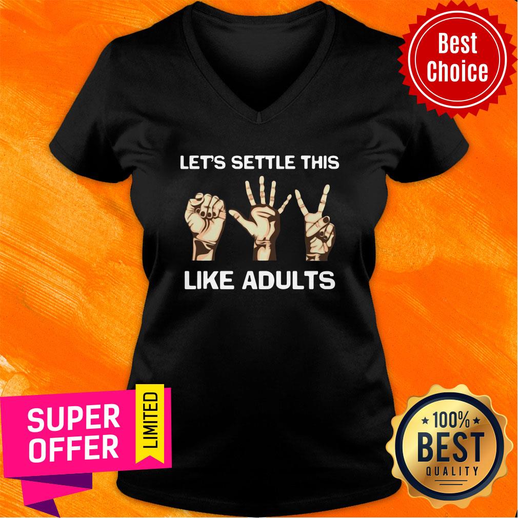 Awesome Hand Language Let’s Settle This Like Adults Shirt - Image 3