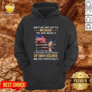 Alternative view of Yorkie The Wind Moves It Of Each Soldier American Flag Shirt
