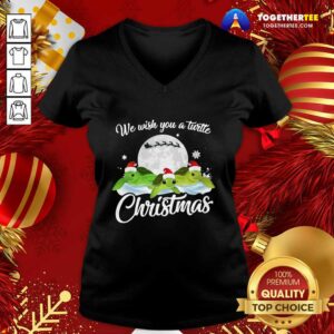 Alternative view of Funny Turtles Santa We Wish You A Turtle Christmas Shirt