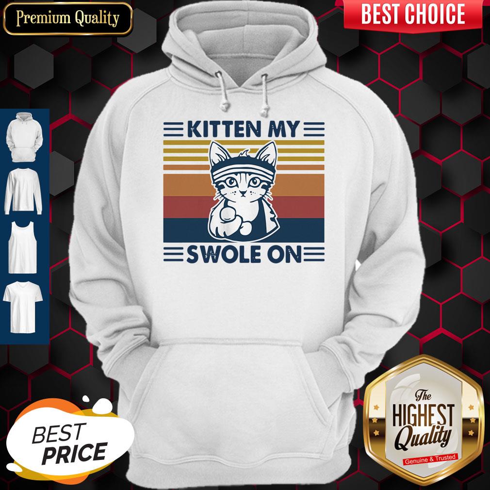 Nice Weightlifting Cat Kitten My Swole On Vintage Shirt - Image 5