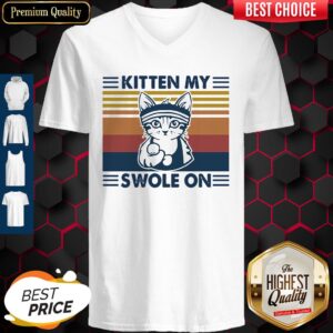 Alternative view of Nice Weightlifting Cat Kitten My Swole On Vintage Shirt