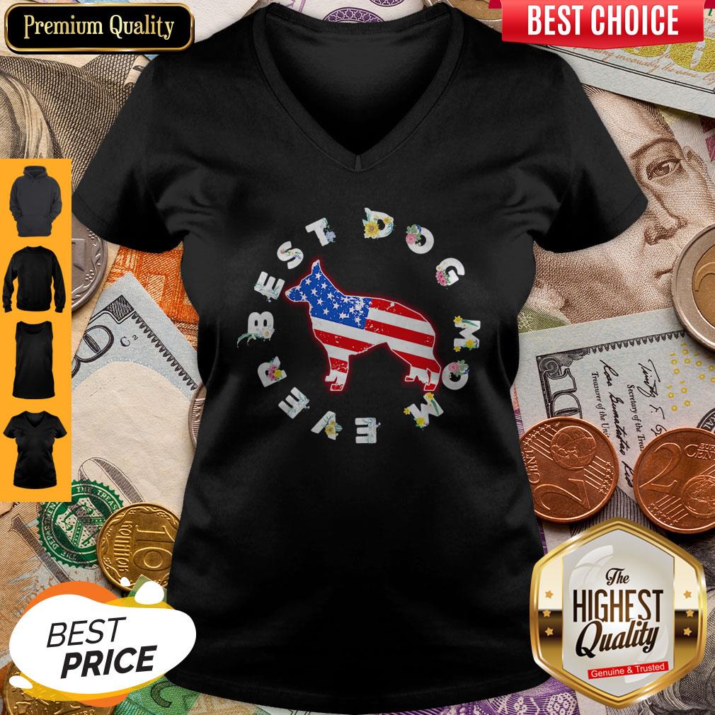 Good Independence Day Flower Everbest Dog Mom Shirt - Image 2
