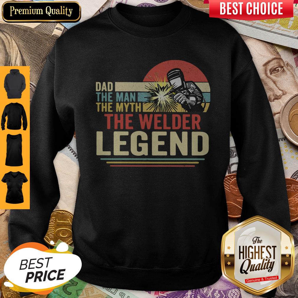 Nice Dad The Man The Myth The Welder Legend Vintage Shirt - Image 4