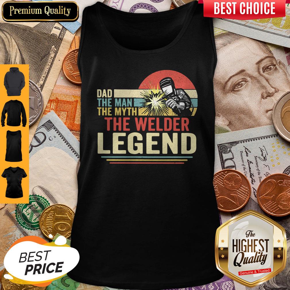 Nice Dad The Man The Myth The Welder Legend Vintage Shirt - Image 3