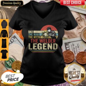 Alternative view of Nice Dad The Man The Myth The Welder Legend Vintage Shirt