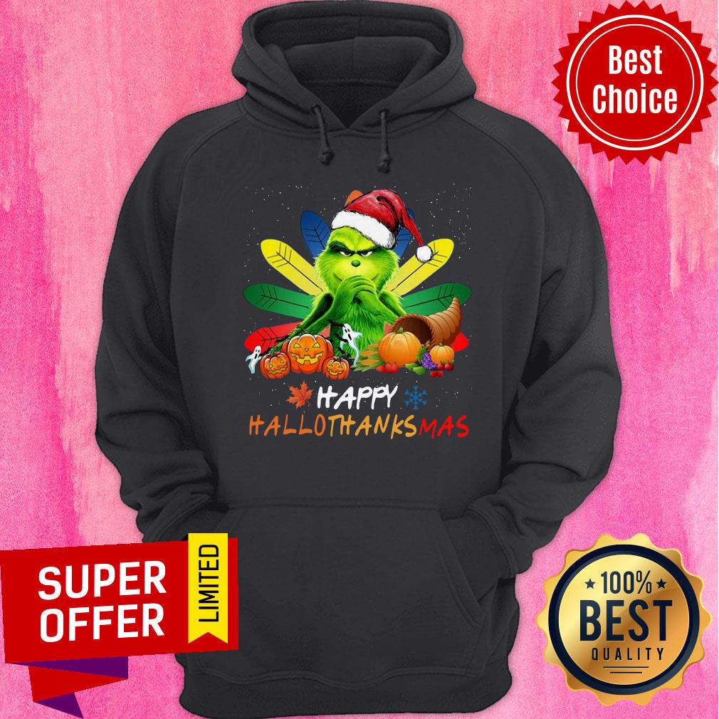 Premium Grinch Happy Hallothanksmas Shirt - Image 3