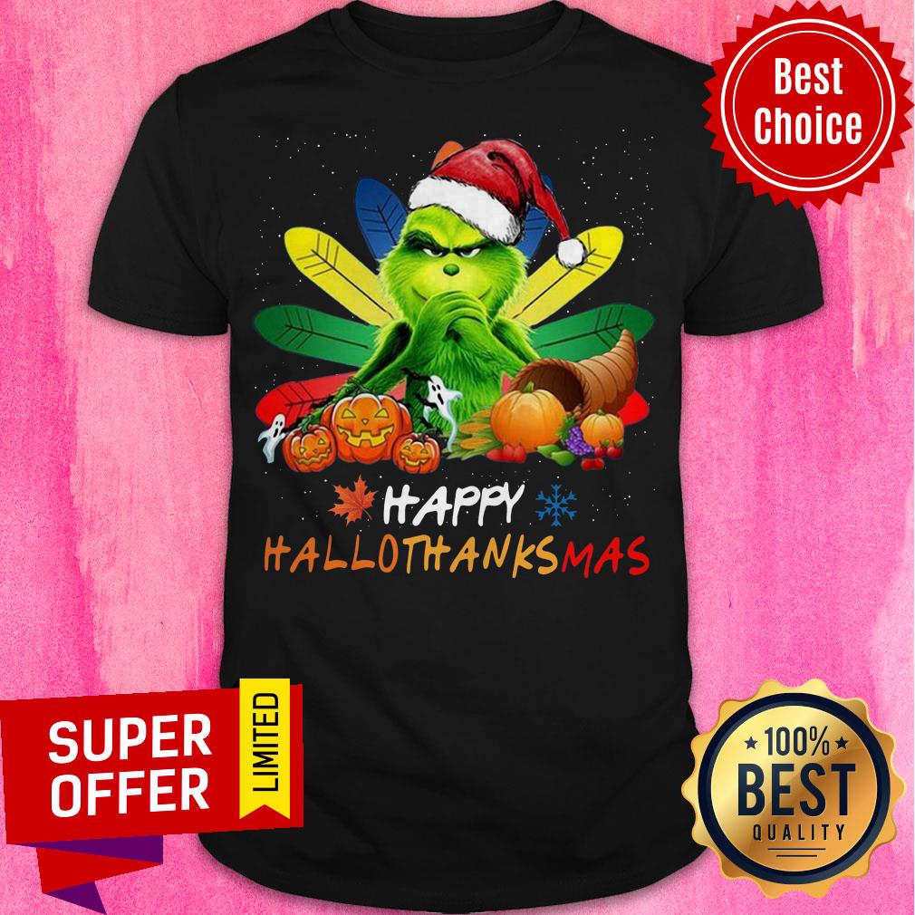 Premium Grinch Happy Hallothanksmas Shirt