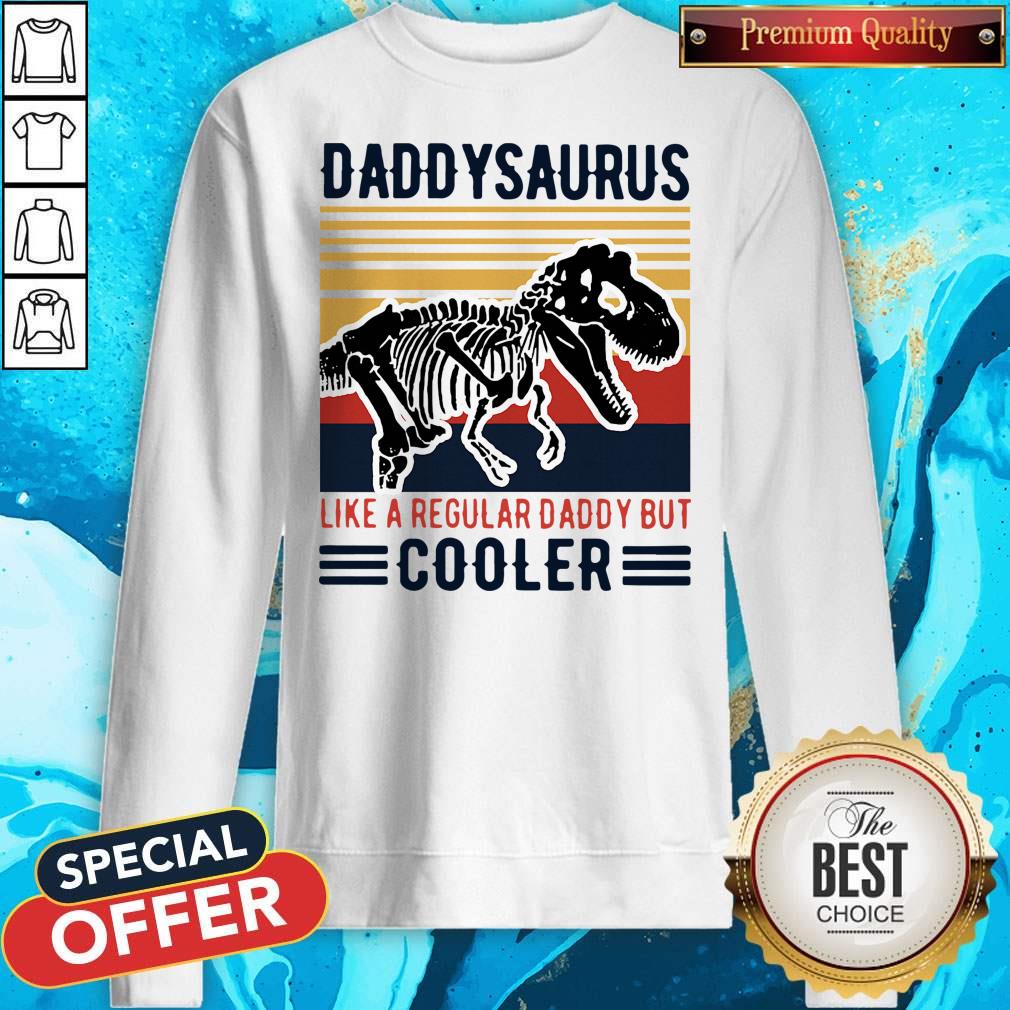 Top Vintage Daddysaurus Like A Regular Dad But Cooler Shirt - Image 2