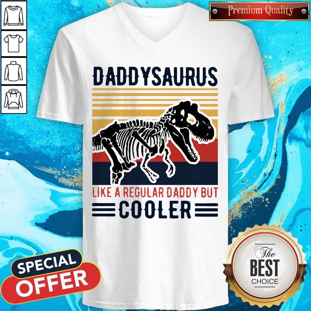 Top Vintage Daddysaurus Like A Regular Dad But Cooler Shirt - Image 4