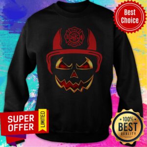 Alternative view of Premium Happy Halloween Skull Firefighter Shirt