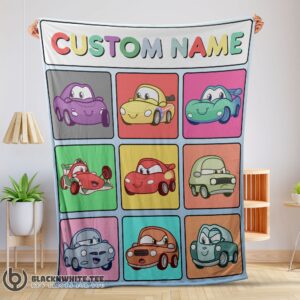 Original Hot Disney Cartoon Cars With All Friends Blanket Fleece Customized Blanket