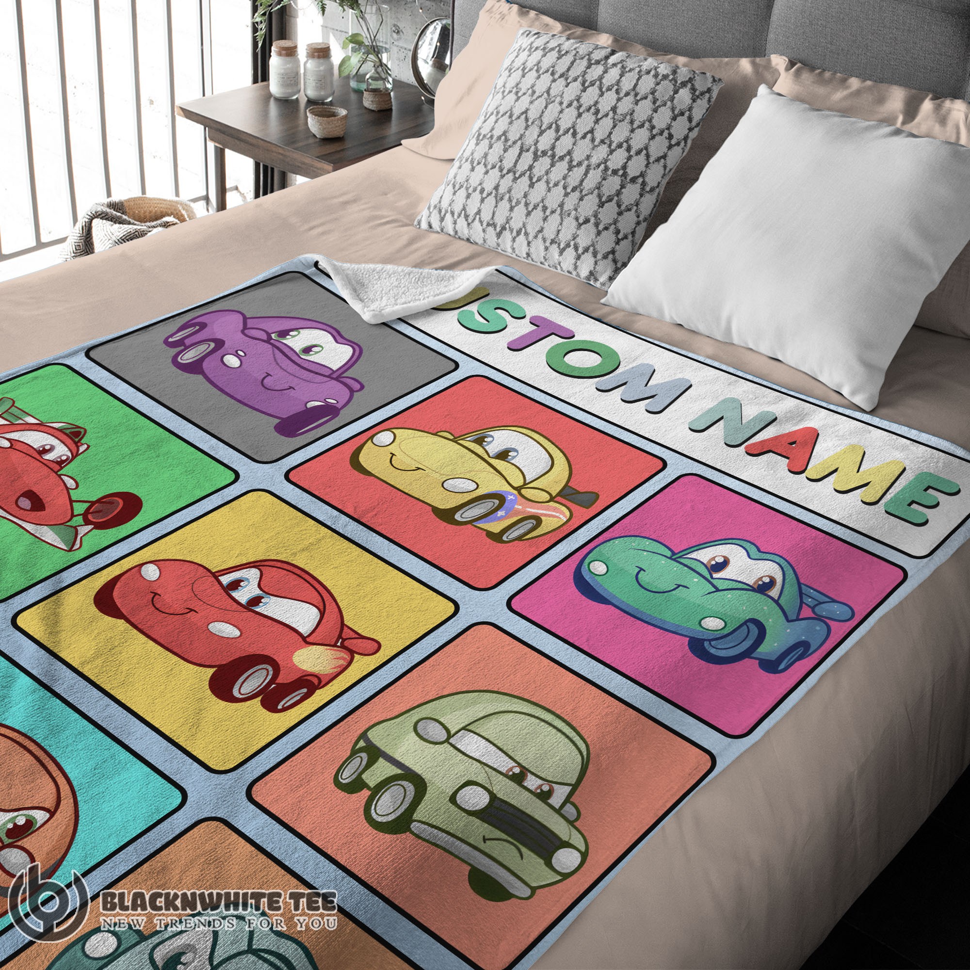 Original Hot Disney Cartoon Cars With All Friends Blanket Fleece Customized Blanket - Image 3