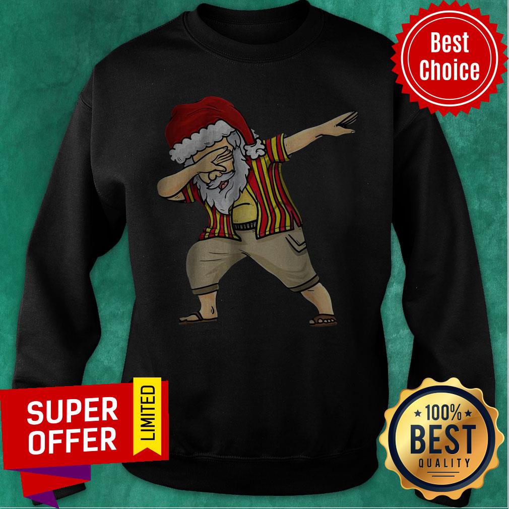 Nice Merry Christmas in July Florida Dabbing Santa Tee Shirt - Image 3