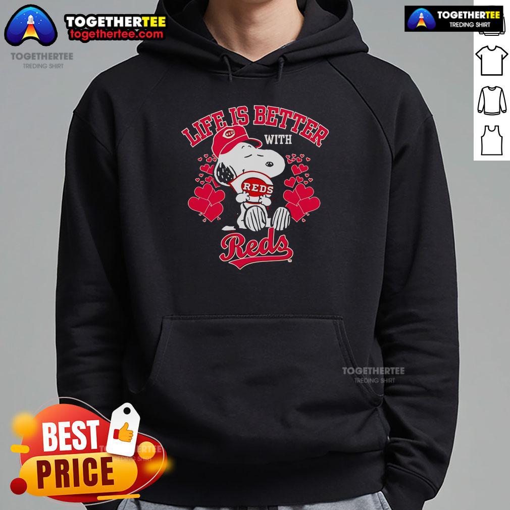 Official Snoopy Life Is Better With Reds T-Shirt - Image 5