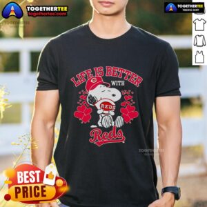 Official Snoopy Life Is Better With Reds T-Shirt