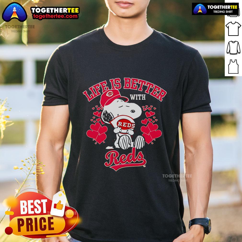 Official Snoopy Life Is Better With Reds T-Shirt