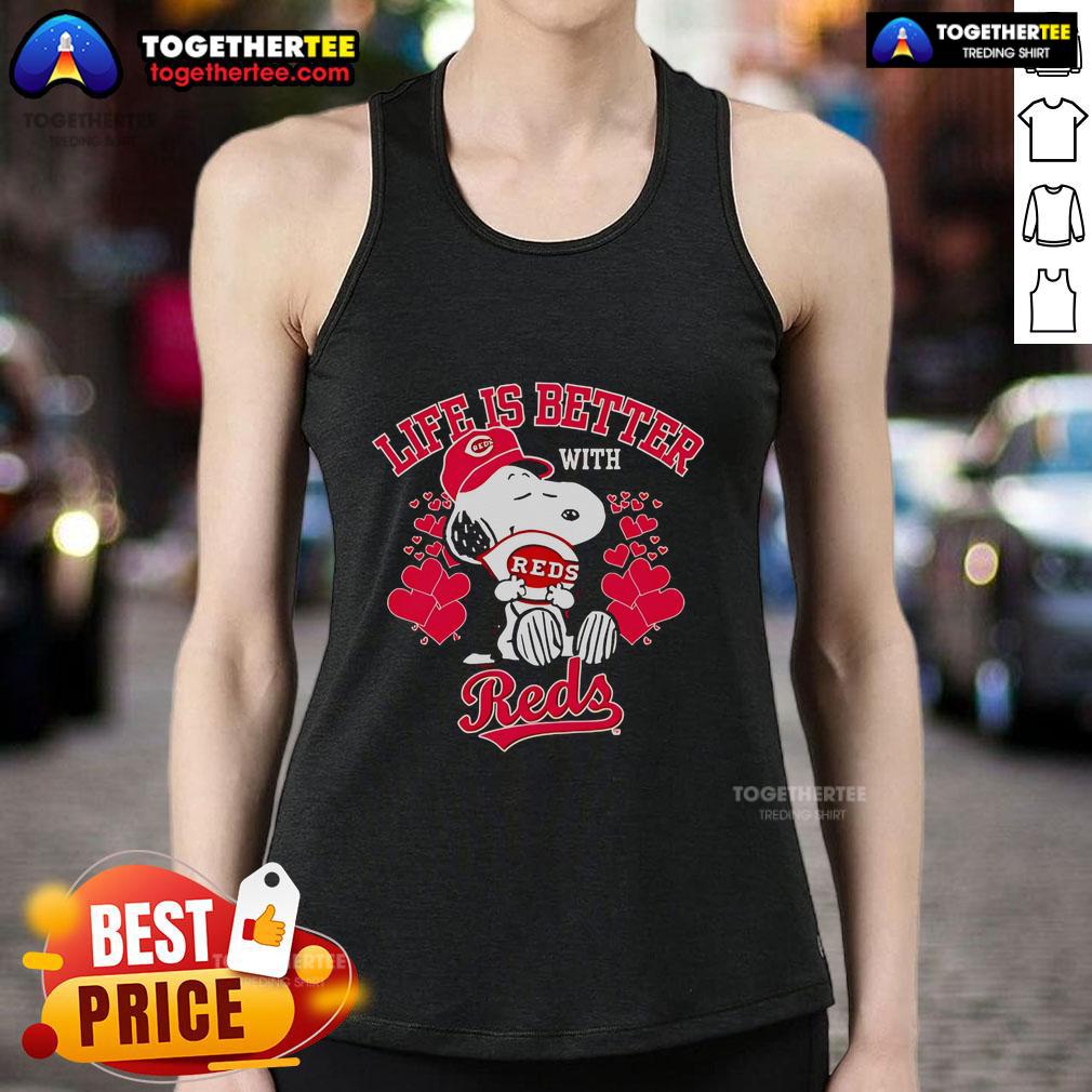 Official Snoopy Life Is Better With Reds T-Shirt - Image 3