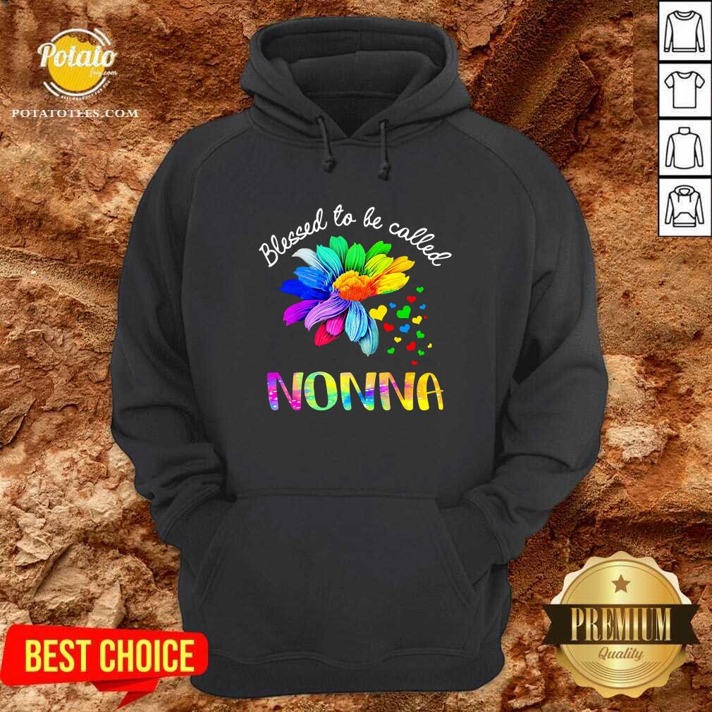 Blessed To Be Called Nonna Flower Color Shirt - Image 5