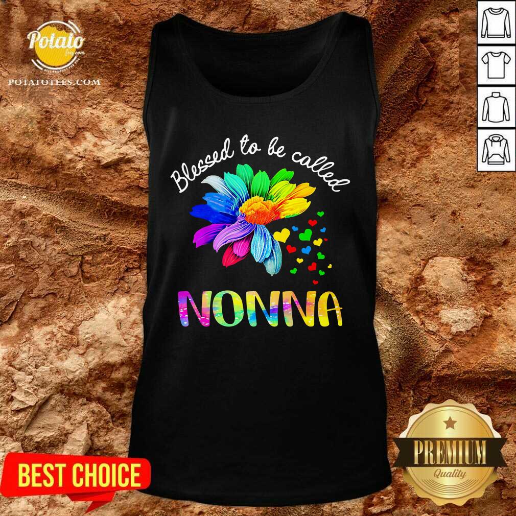 Blessed To Be Called Nonna Flower Color Shirt - Image 3
