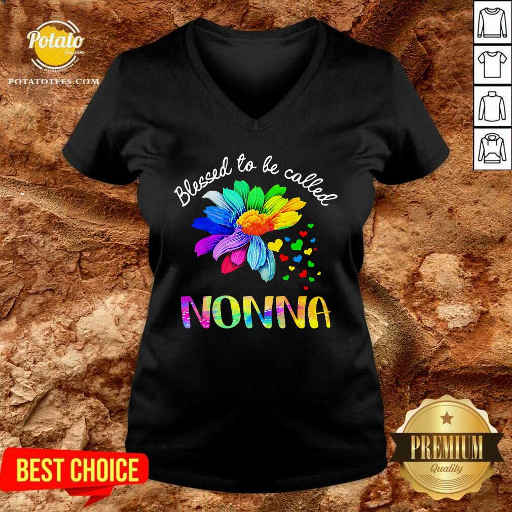 Blessed To Be Called Nonna Flower Color Shirt - Image 2