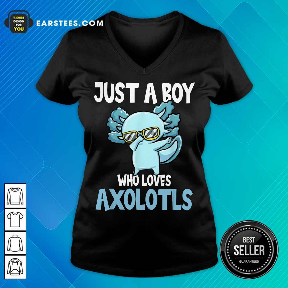 Top Just A Boy Axolotls Kawaii Shirt - Image 5