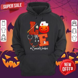 Alternative view of Top Halloween Pumpkin Love Social Worker Shirt