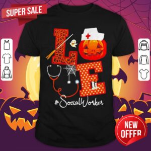 Top Halloween Pumpkin Love Social Worker Shirt