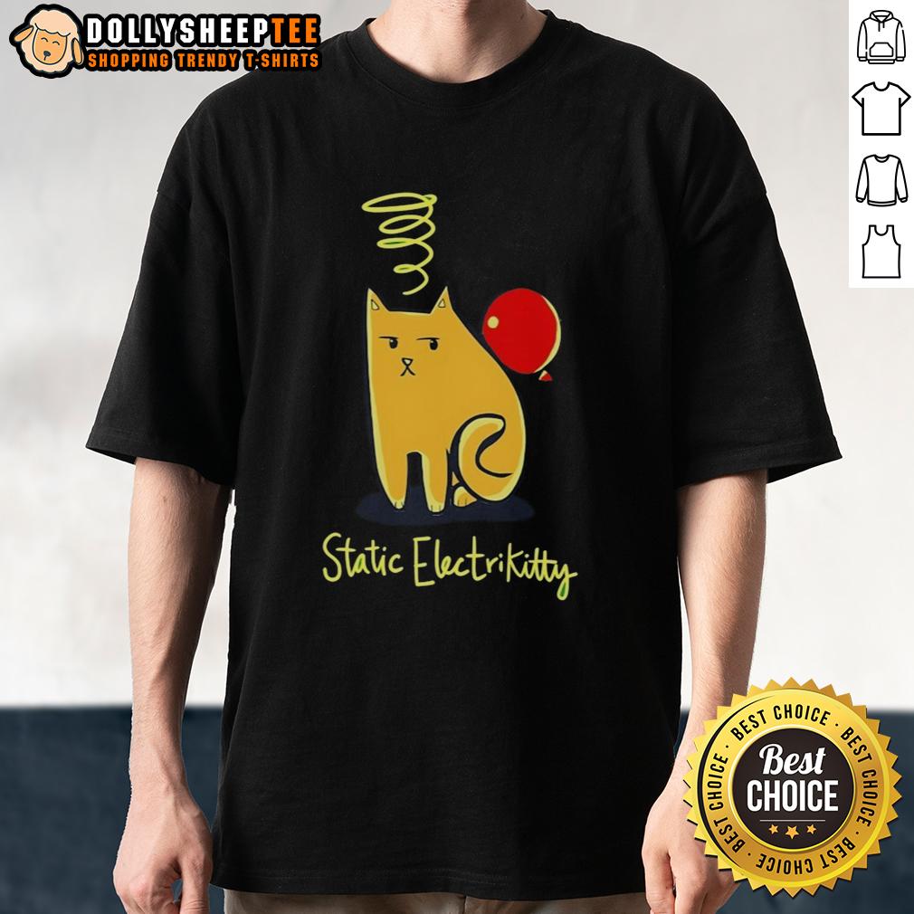 Awesome Cat Balloon Static Electricity T-Shirt