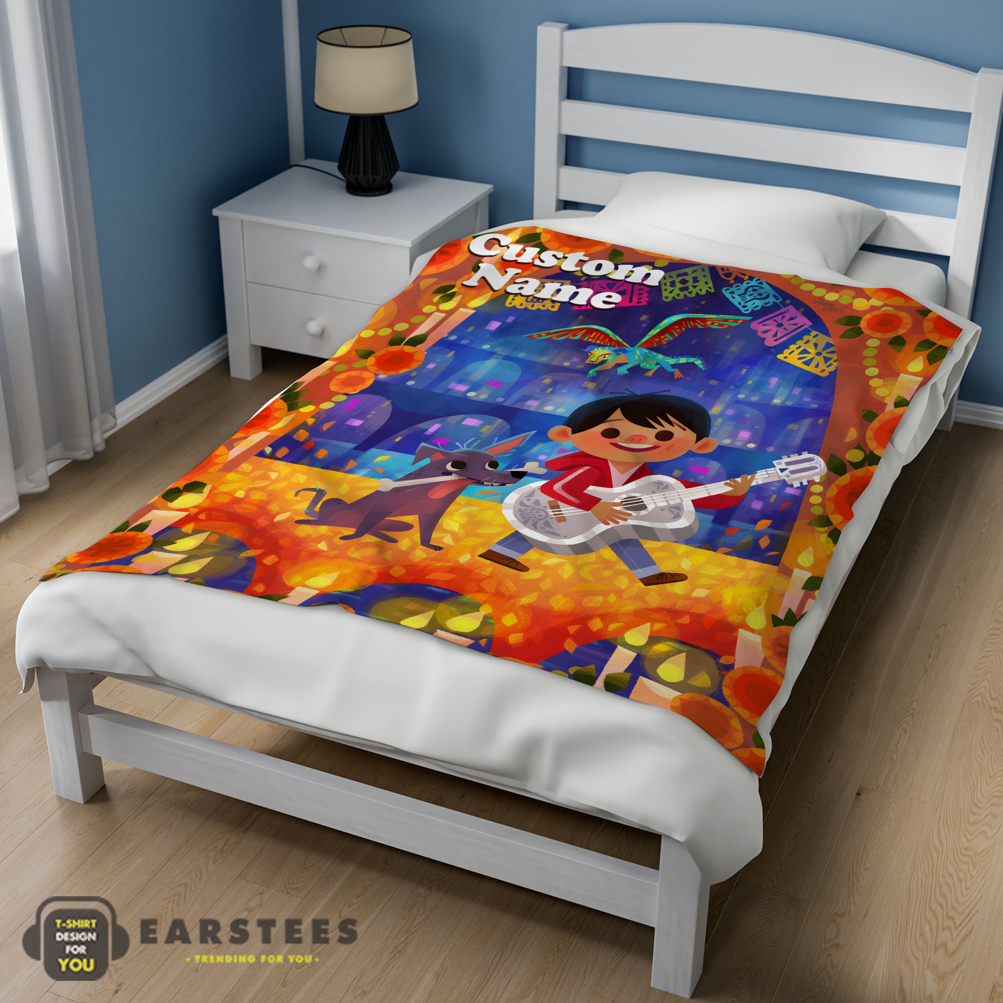 Good Disney Cartoon COCO Boy With Guitar Cute Blanket Fleece Customized Blanket - Image 3
