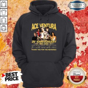 Alternative view of ACE Ventura 26th Anniversary 1994-2020 Thank You For The Memories Signatures Shirt