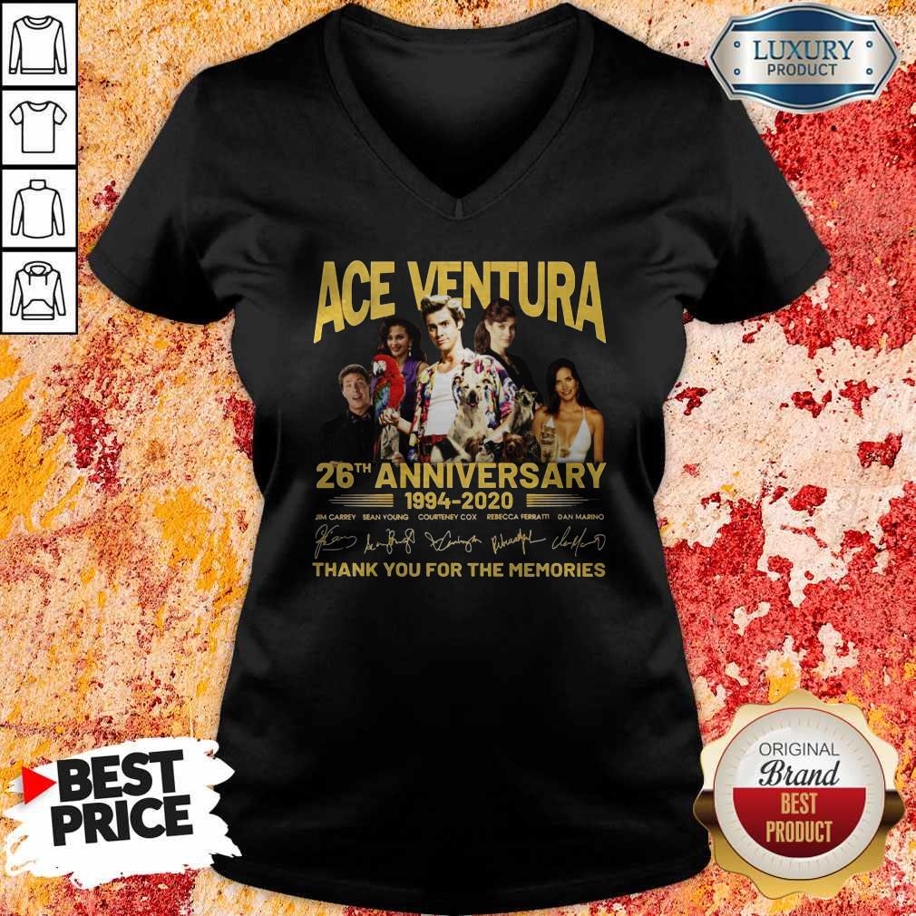 ACE Ventura 26th Anniversary 1994-2020 Thank You For The Memories Signatures Shirt - Image 3