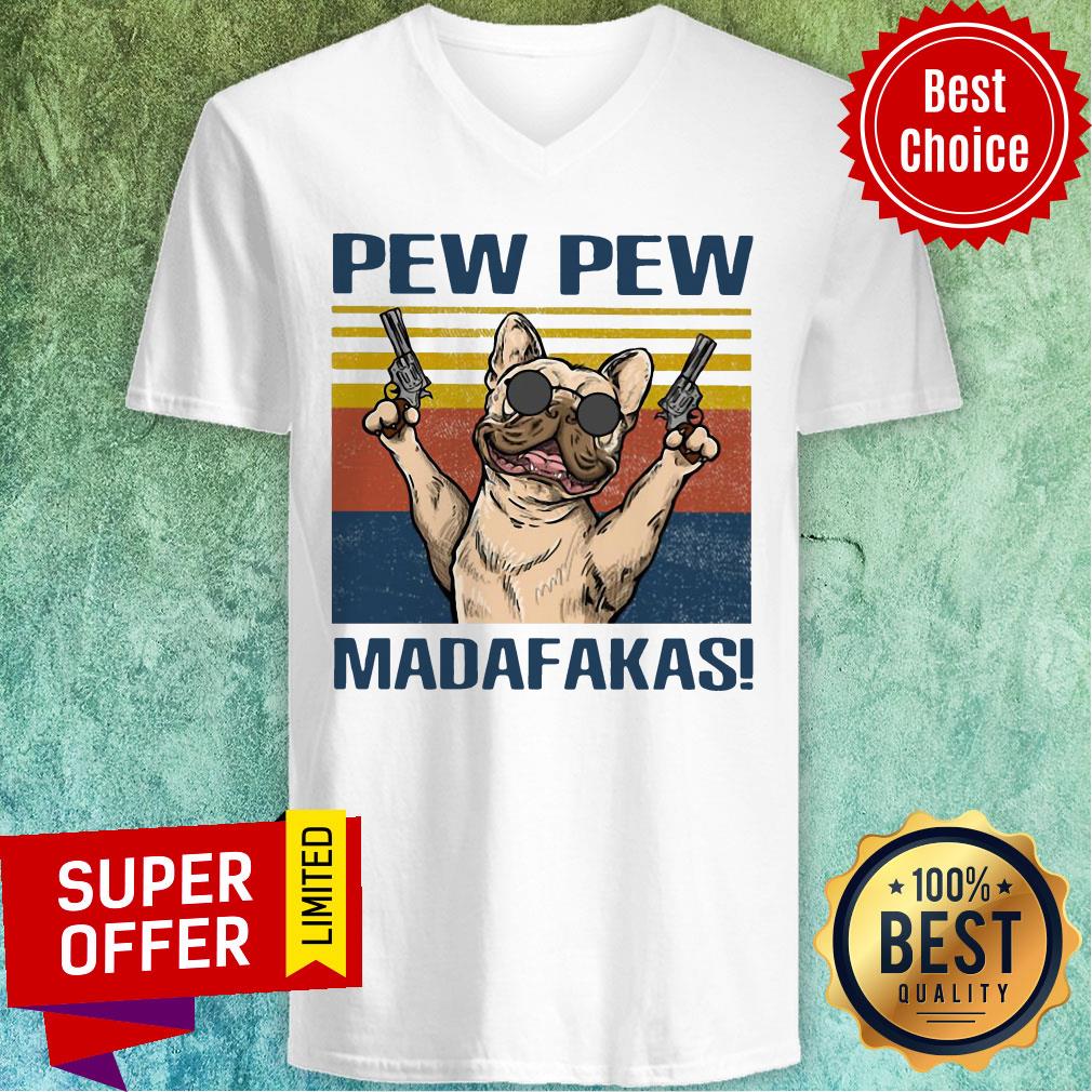 Official Dog French Bulldog Pew Pew Madafakas Shirt - Image 4