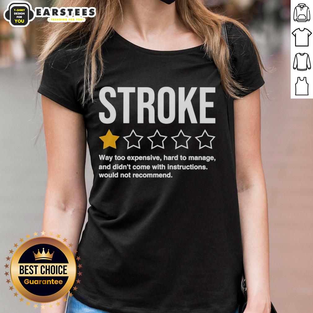 Awesome Stroke Way Too Expensive Hard To Manage And Didn't Come With Instructions 1 Star Rate T-Shirt - Image 3