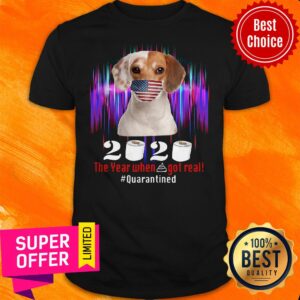 Beagle Face Mask 2020 The Year When Shit Got Real Quarantined Shirt