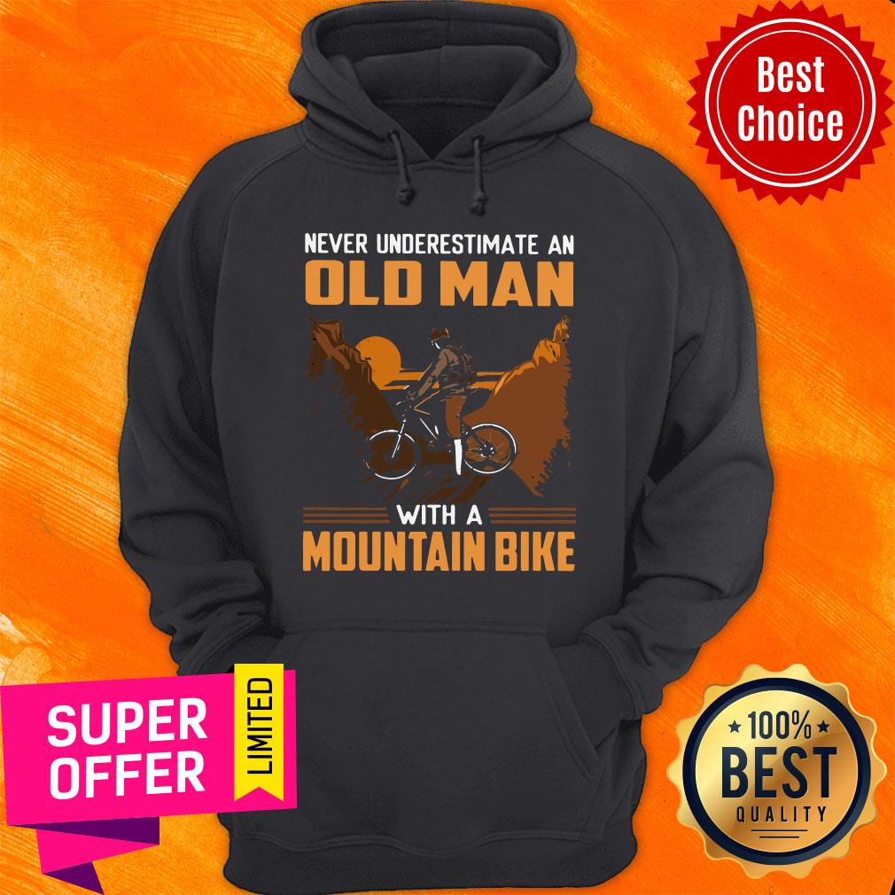 Official Mountain Biking Underestimate An Old Man With A Mountain Bike Shirt - Image 2