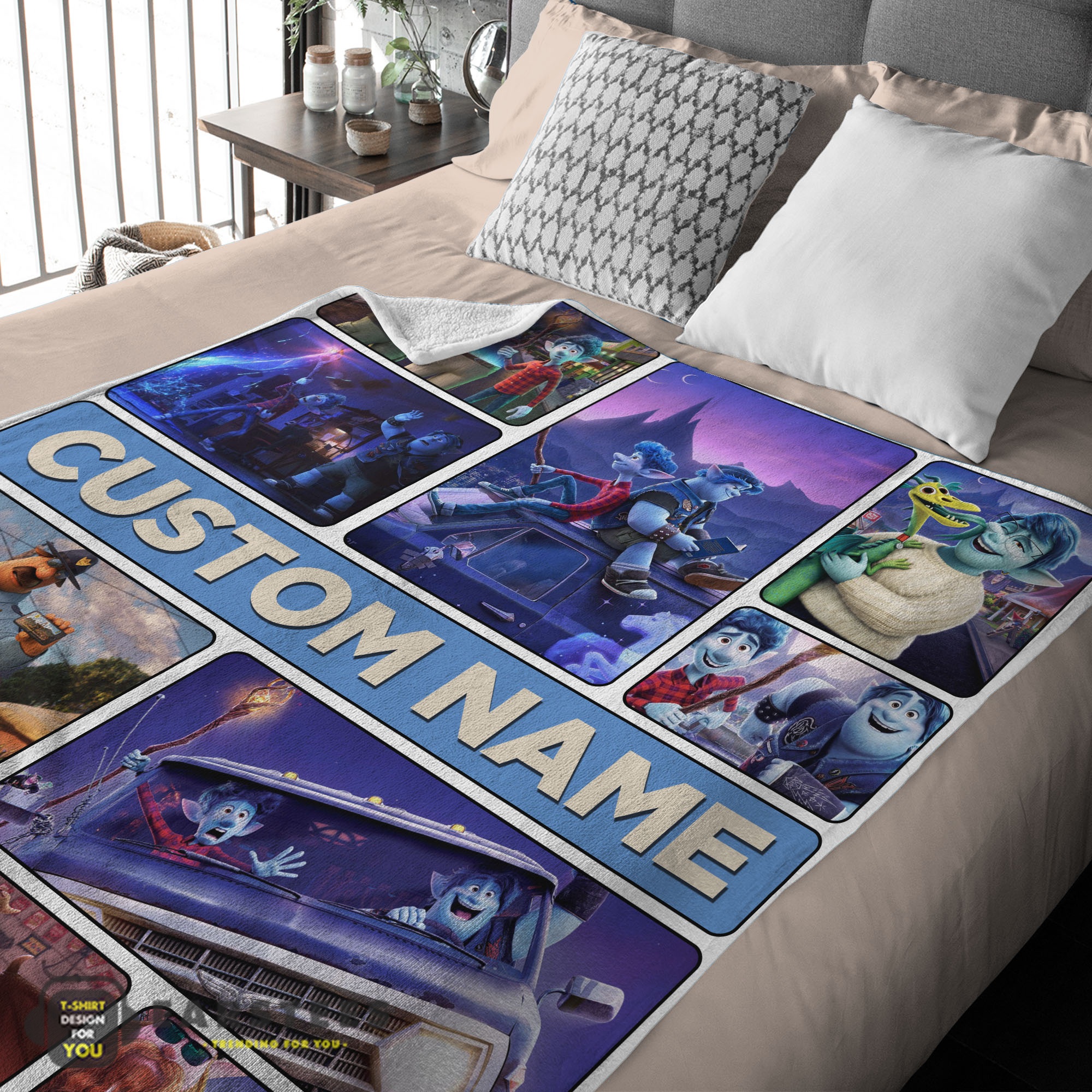 Good Disney Pixar Onward Magical Journey Collage Blanket Fleece Customized Blanket - Image 2